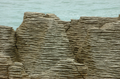 layered limestone at pancake rocks