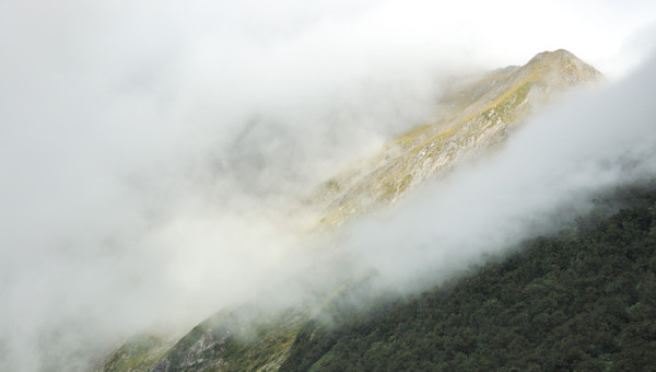 Morning clouds lifting