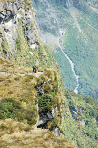 Someone near the edge of 12-second drop