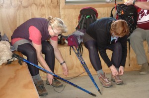 Hut on the pass - taking care of the important stuff