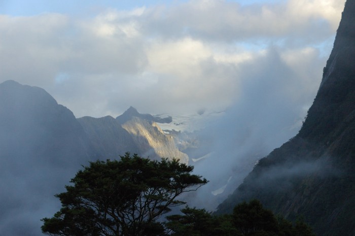 Barren Peak near Milford Sound at dawn