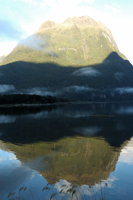 Mt. Phillips reflected in Milford Sound