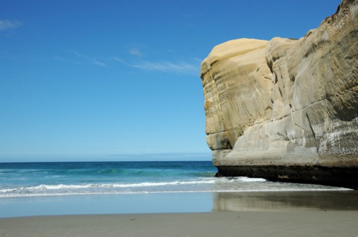 Cliff forming one barrier protecting Tunnel Beach