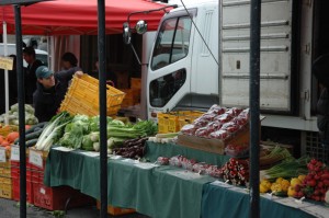 A stall in the Dunedin Farmers Market