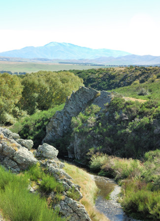 Stream bed along the Otago Rail Trail