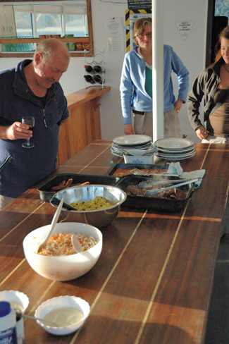 Just before dinner on the Aquacamper