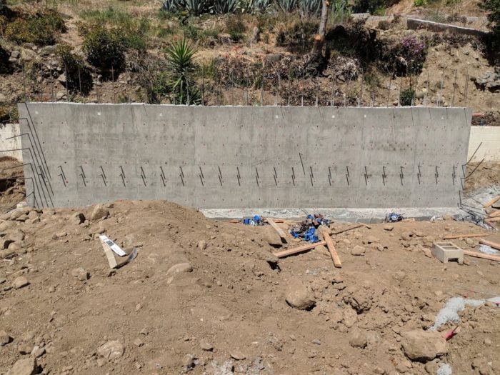 back wall of the house