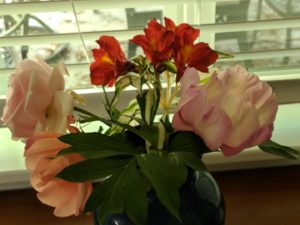 roses, Itoh Peonies, and Peruvian lilies